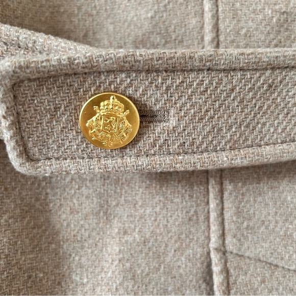 J. Crew Majesty PeaCoat Wool Blend Sandstone Women Size 4P - Picture 9 of 11
